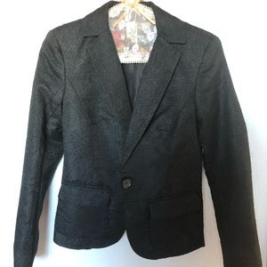 Textured black blazer